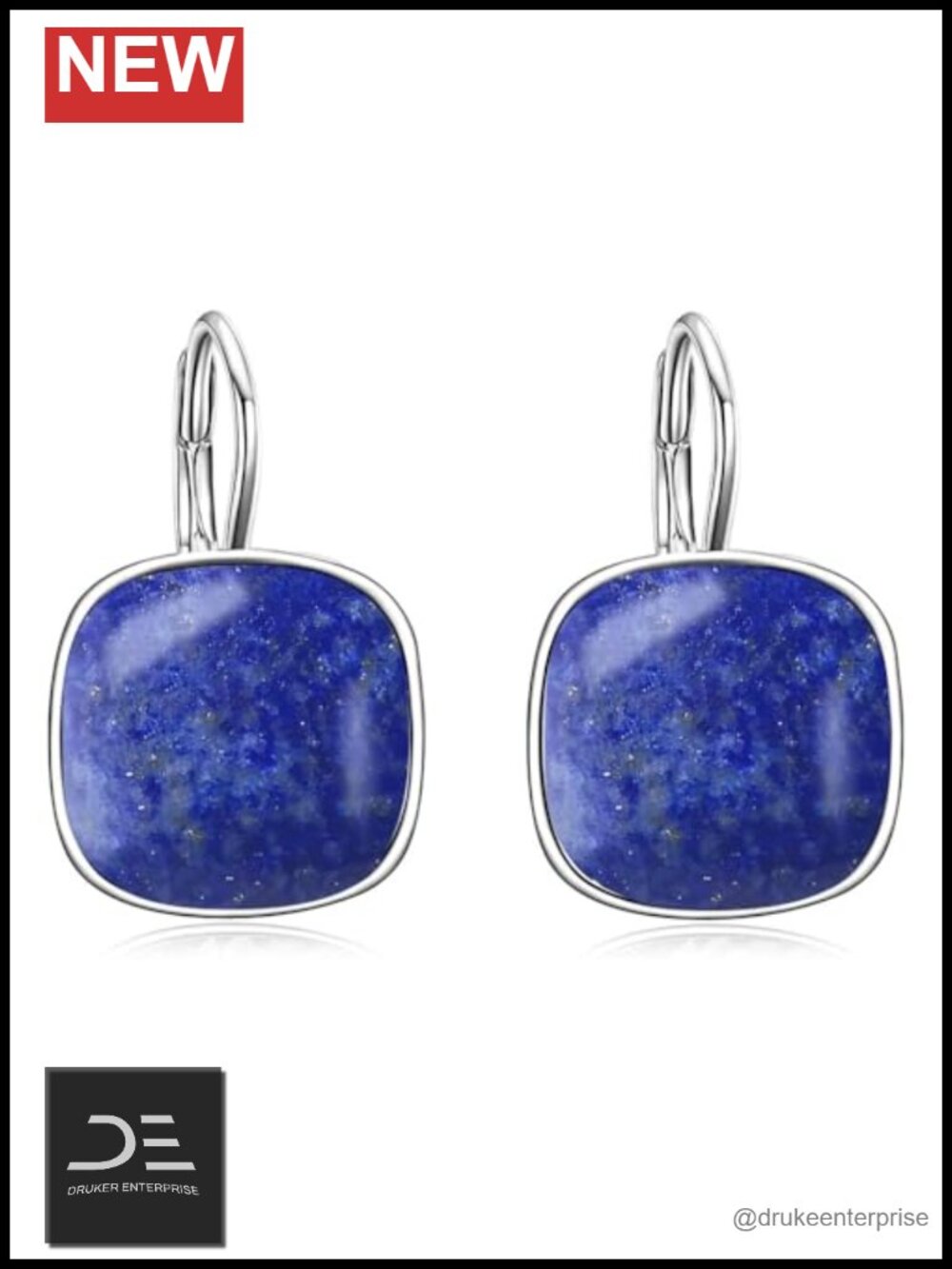 Sterling Silver Leverback Crystal Drop Earrings Hypoallergenic